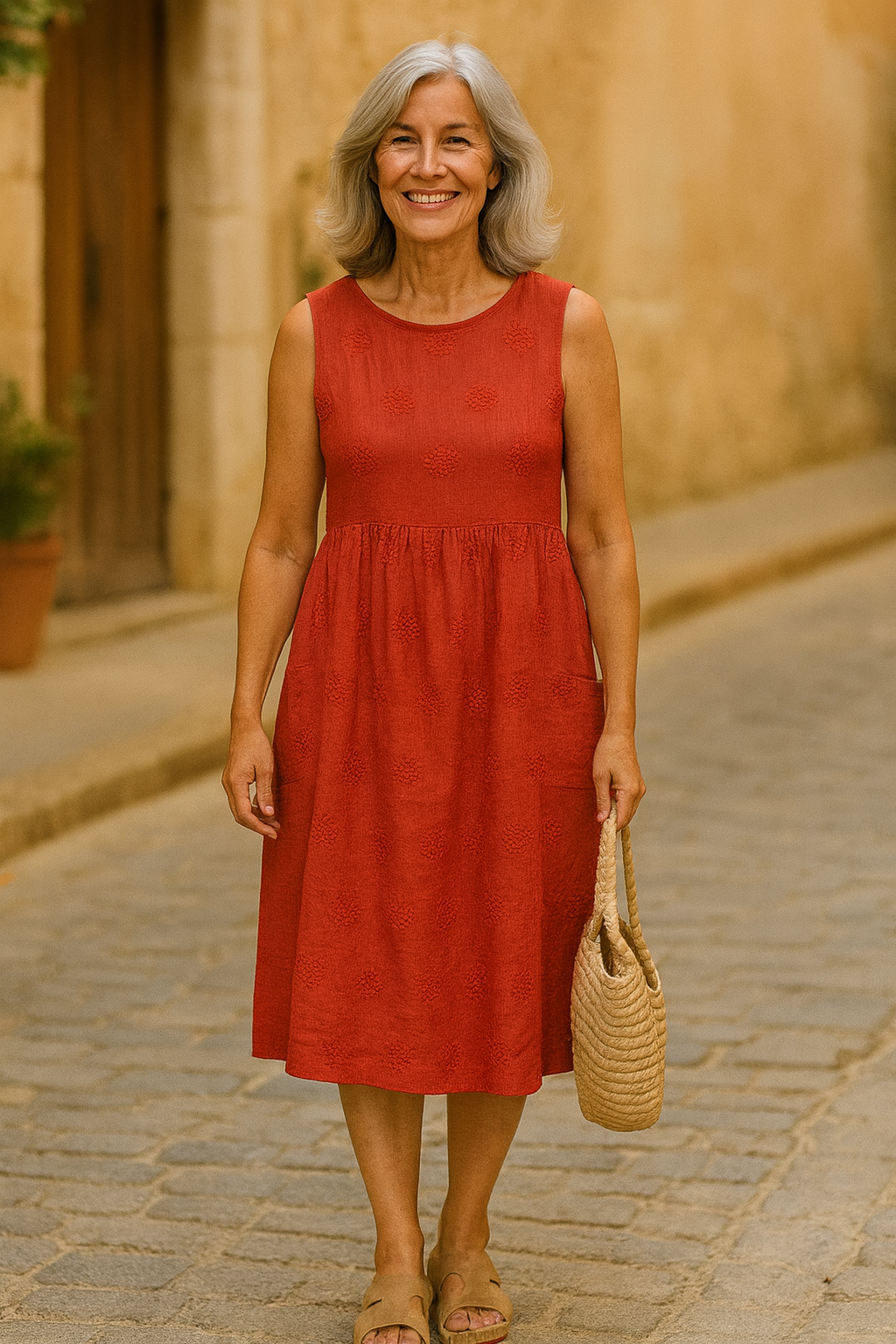 VELORA| PRINTED LONG DRESS