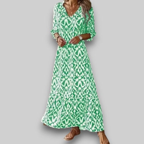 Quinta | V-Neck Summer Dress with Short Sleeves