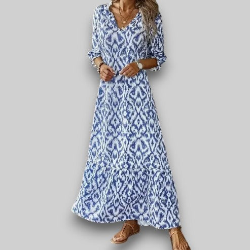 Quinta | V-Neck Summer Dress with Short Sleeves