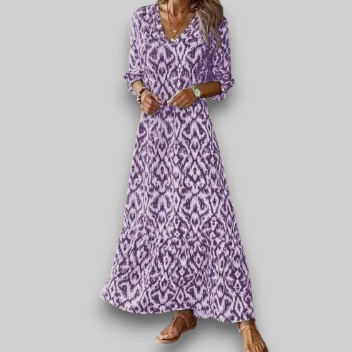 Quinta | V-Neck Summer Dress with Short Sleeves