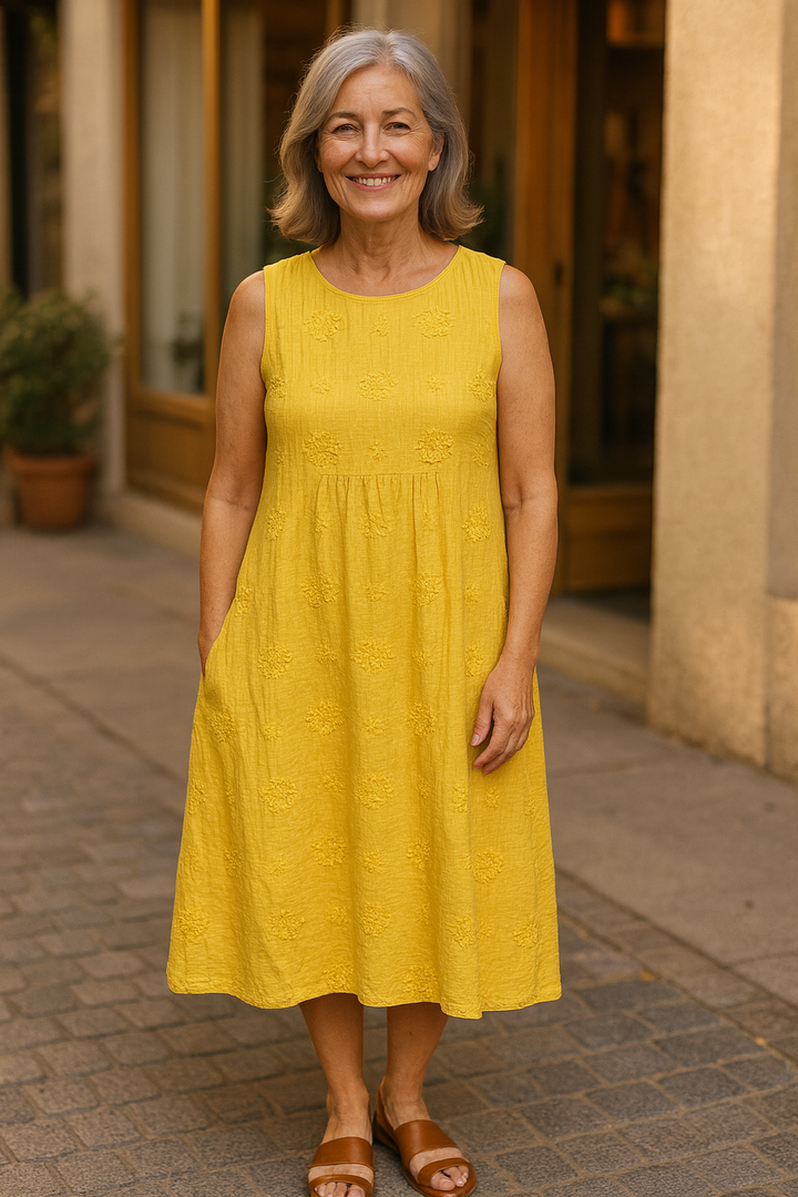 VELORA| PRINTED LONG DRESS