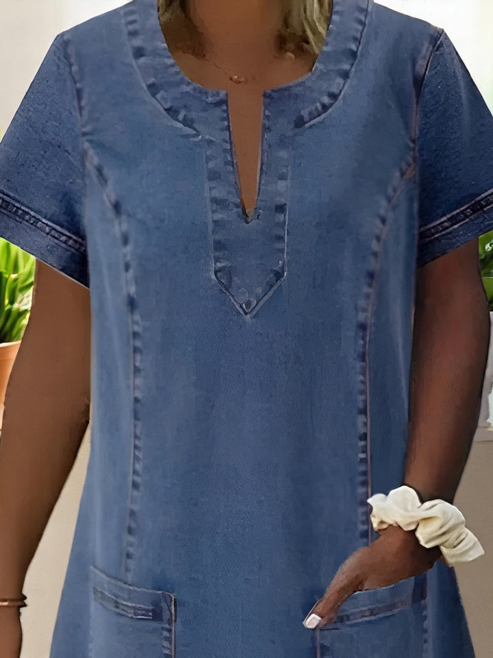 Marla |  Everyday Denim Dress with Front Pockets