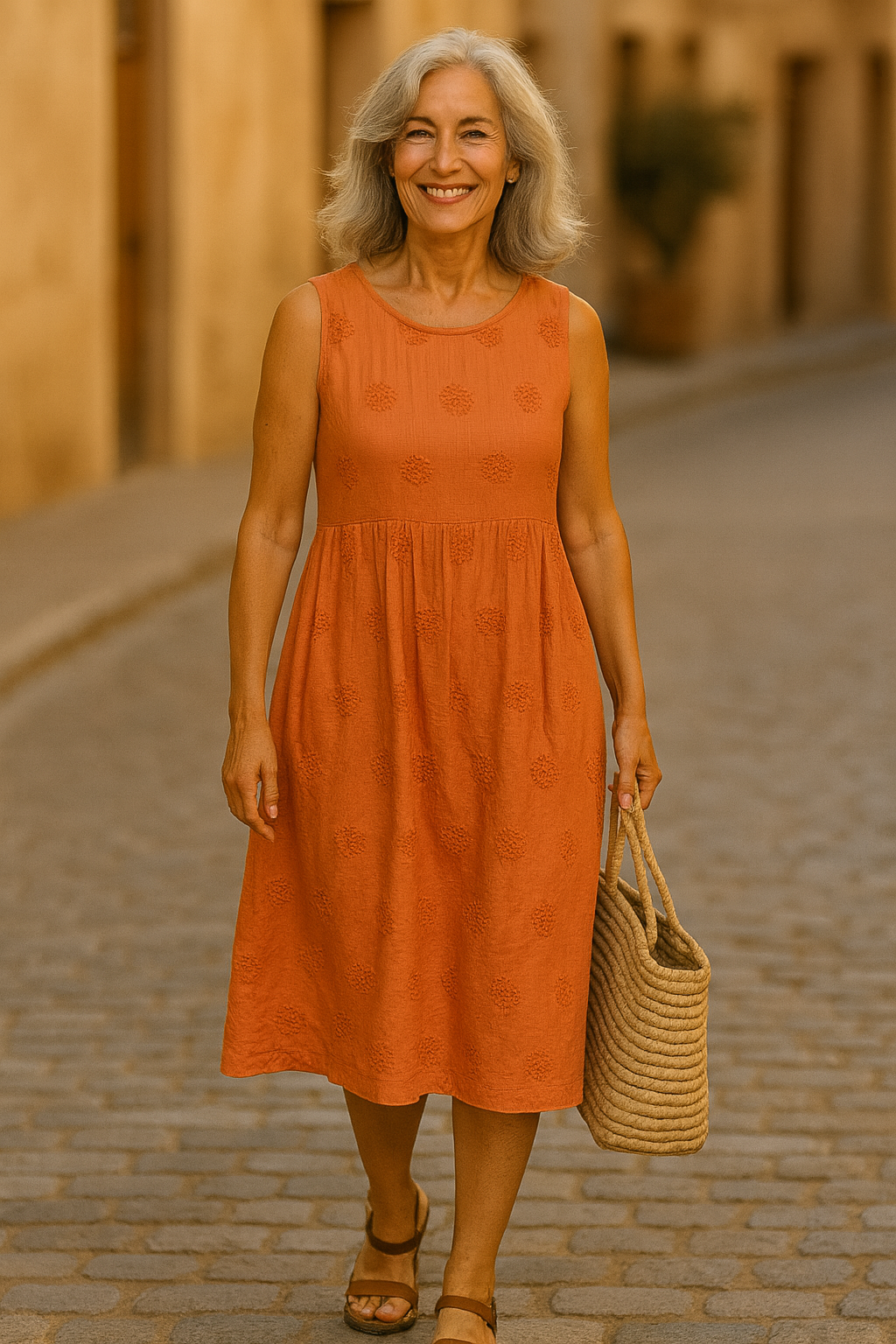 VELORA| PRINTED LONG DRESS