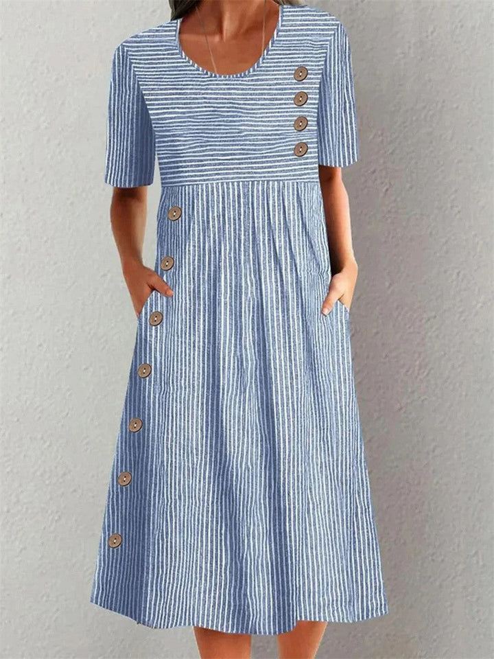 Mireille | Everyday Striped Midi Dress
